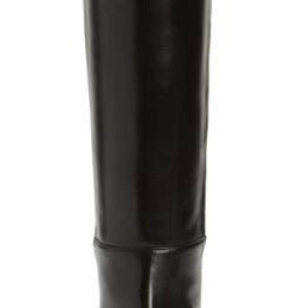 New Stuart Weitzman Black Over-the-Knee Leather Boots - Picture 2 of 16